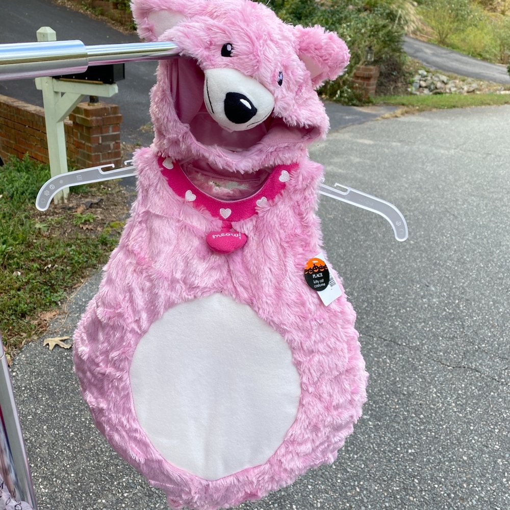 The Children’s Place pink plush puffy belly kitty costume